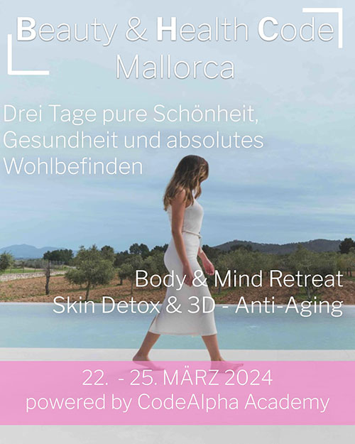 Ankündigungsplakat Beauty & Health Code Mallorca